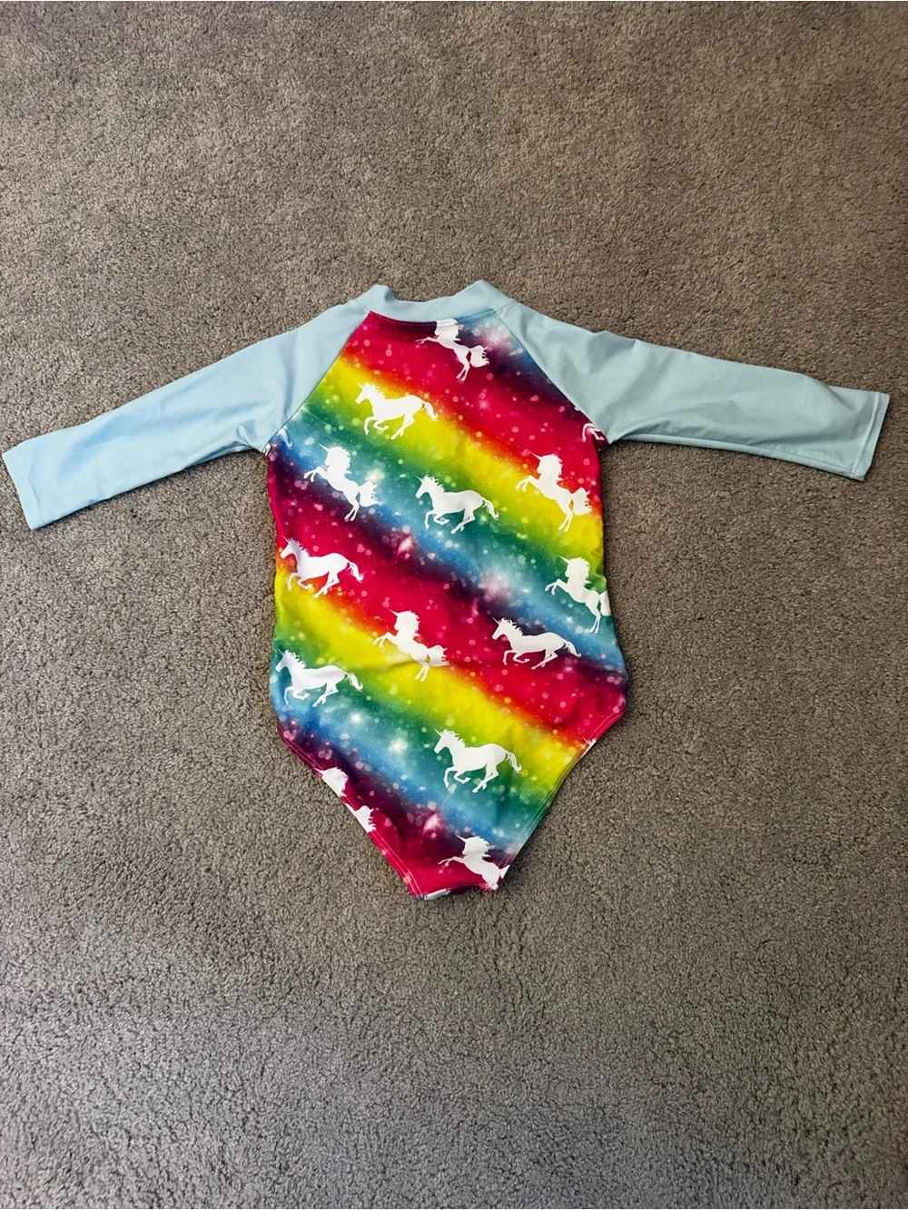 Unicorn-Themed Swimwear - One Piece and a Top, 5-6